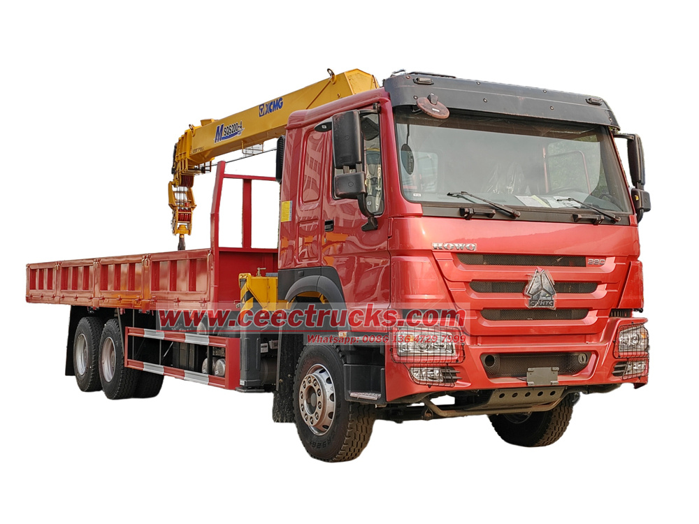Howo 8T flatbed boom crane truck&nbsp;