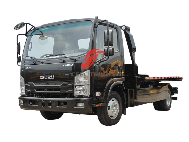 Isuzu ELF 3-ton flatbed tow truck Isuzu ELF 3-ton flatbed tow truck