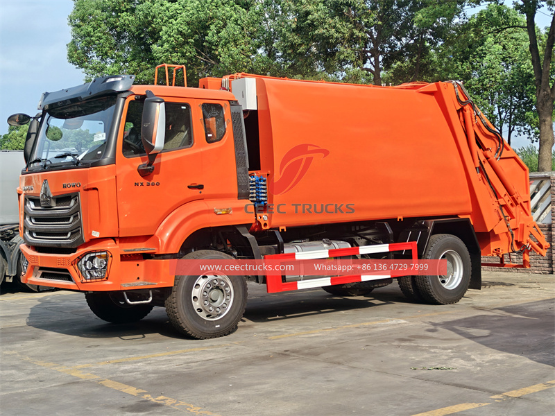 Howo rear loader garbage truck