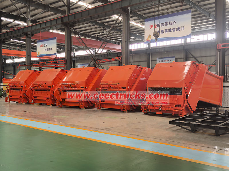 trash compactor truck upper body