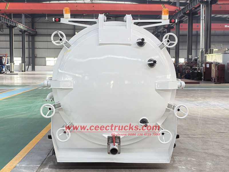 vacuum sewage suction truck upper body