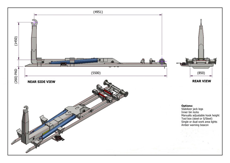 arm garbage truck superstructure