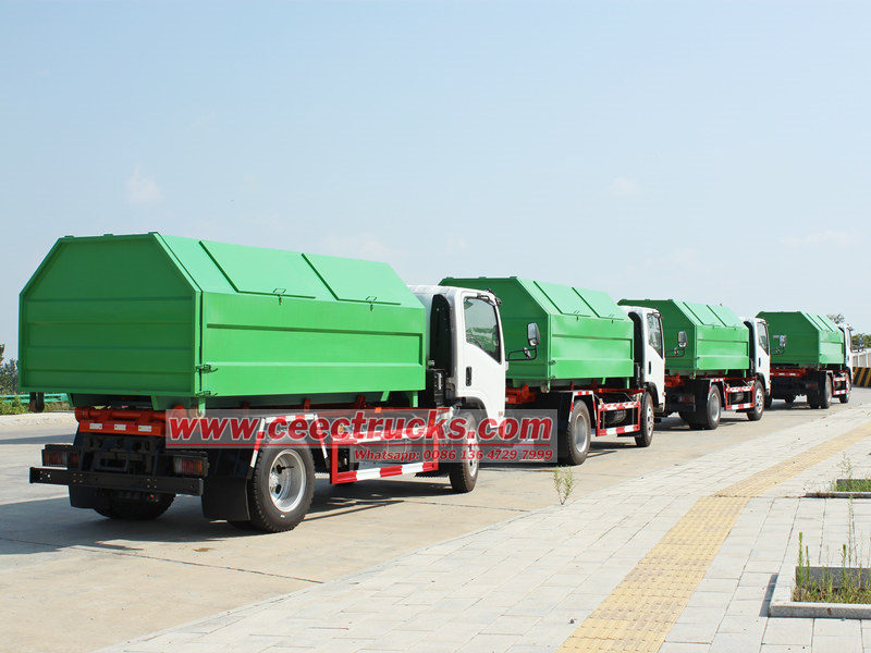 hook-arm garbage truck upper body