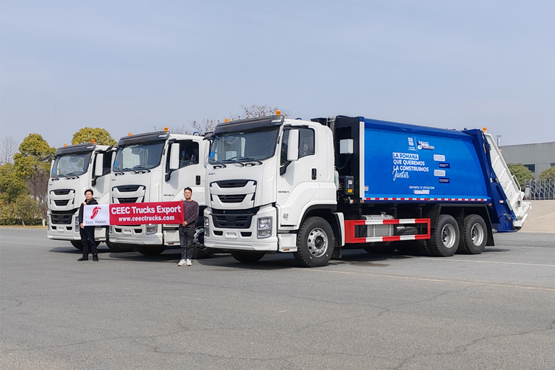 3 units Isuzu GIGA rear loader truck