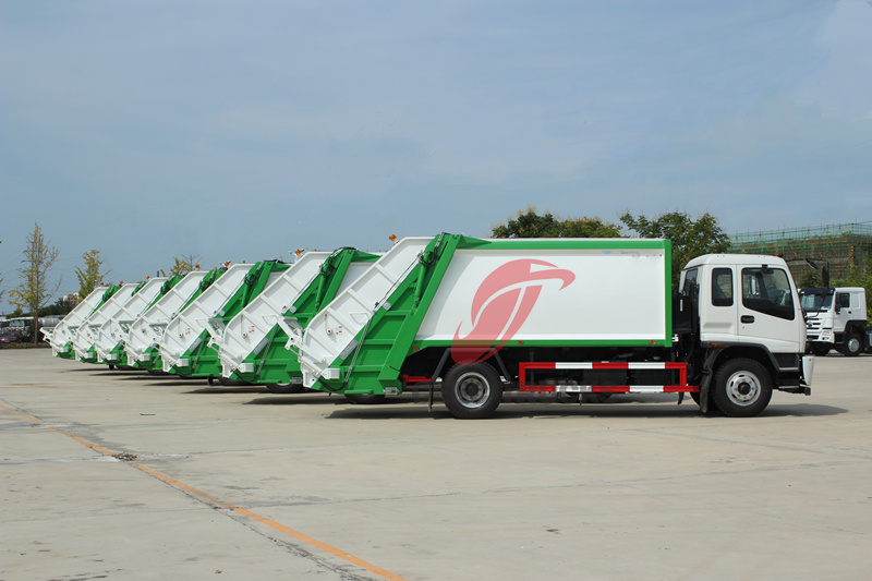 7 units isuzu waste compactor truck