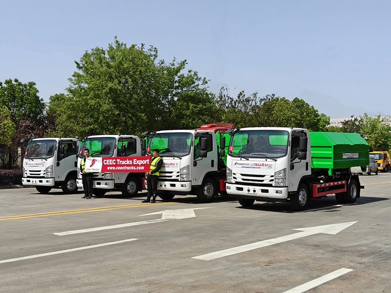 4 units isuzu hooK loader garbage trucks