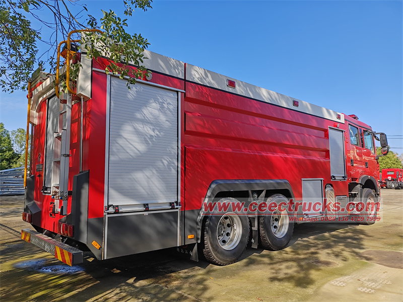 HOWO 6x4 water tank fire truck