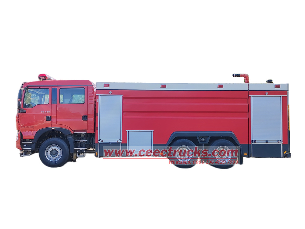 HOWO 6X4 12cbm water fire fighting truck