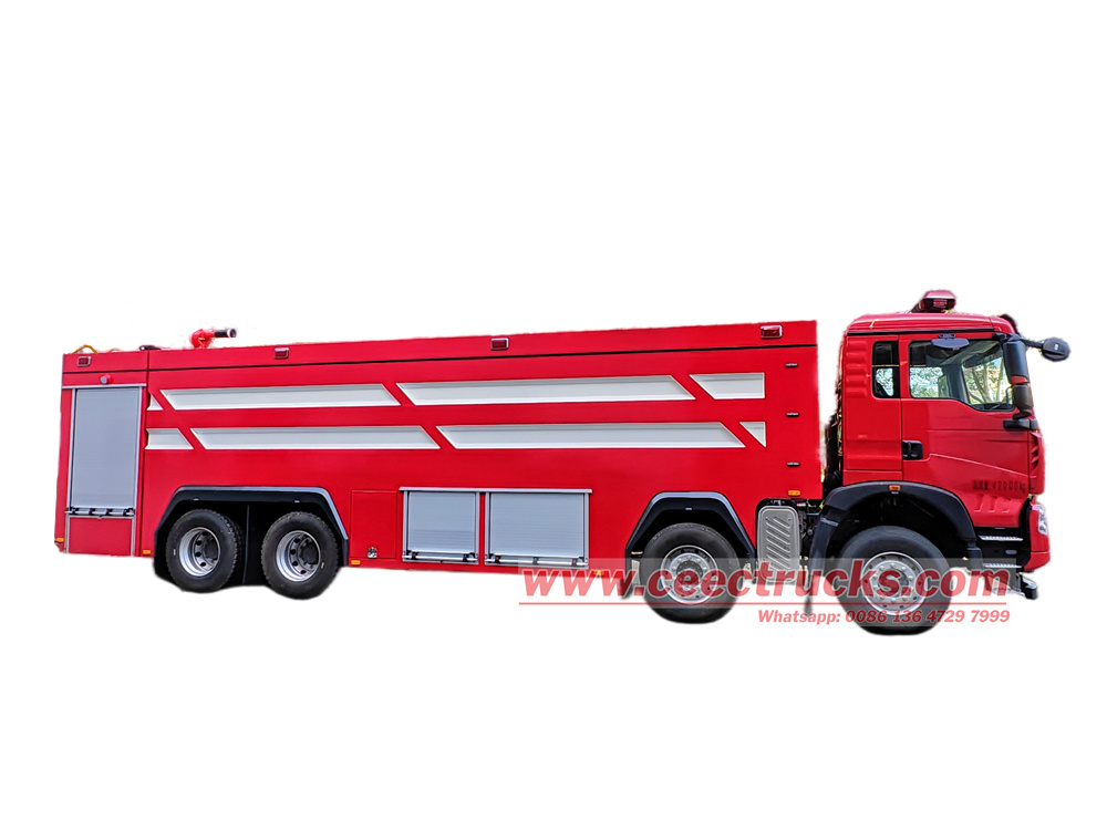 HOWO TX7 8x4 water foam fire engine