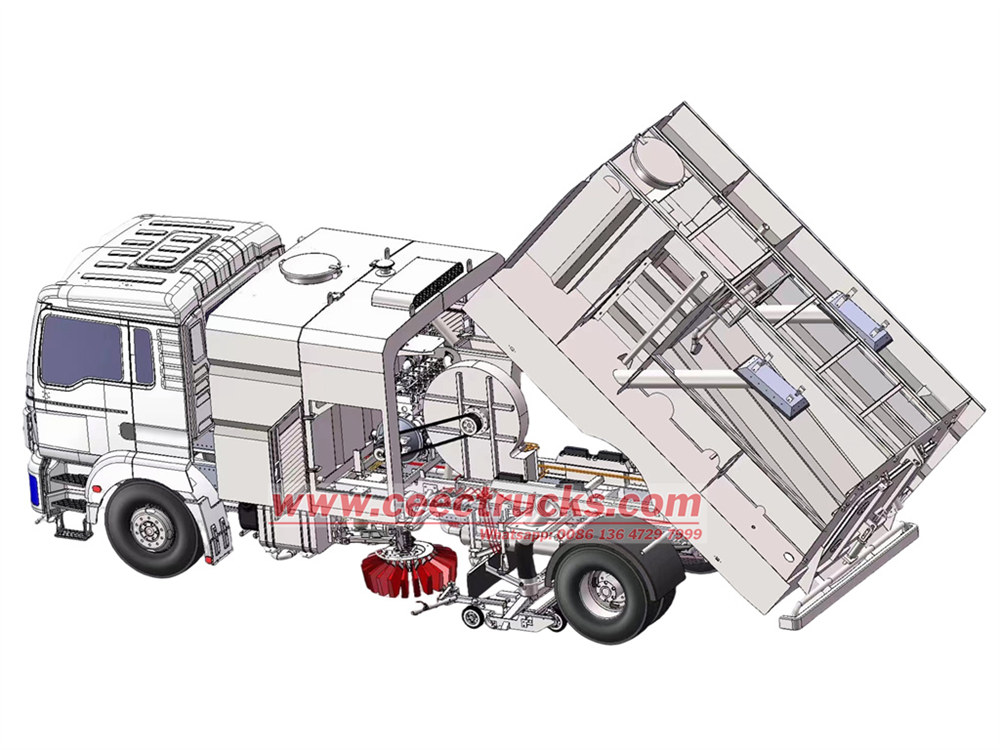 3D drawing for ISUZU GIGA 4X road sweeper jetting truck 3D drawing for ISUZU GIGA 4X road sweeper jetting truck