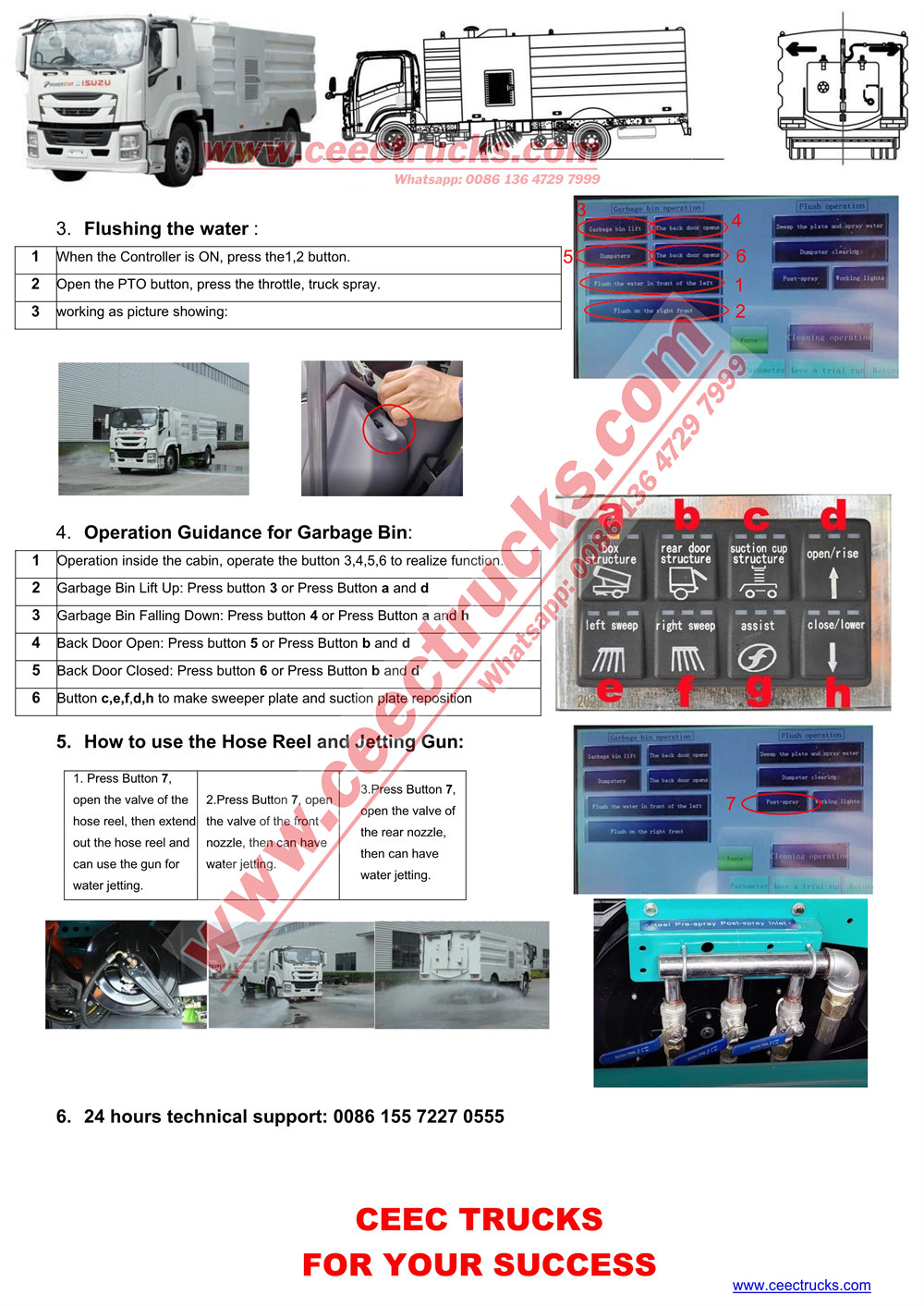 Isuzu FTR Airport cleaning sweeper Truck Operation Manual Isuzu FTR Airport cleaning sweeper Truck Operation Manual
