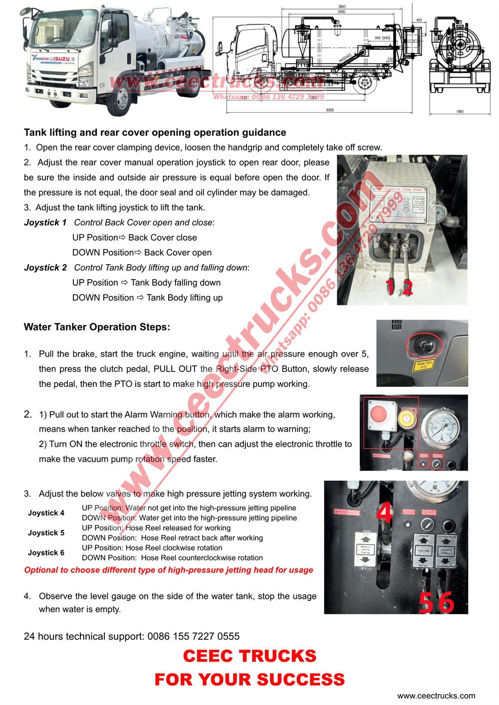 ISUZU 2500L+1000L Vacuum Tank Truck Operation Manual ISUZU 2500L+1000L Vacuum Tank Truck Operation Manual