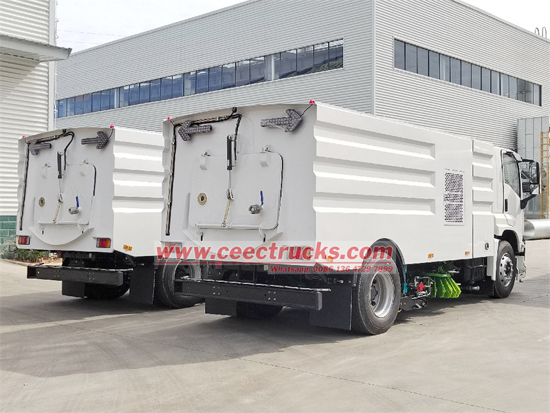 ISUZU 10cbm road sweeper truck export Dubai ISUZU 10cbm road sweeper truck export Dubai