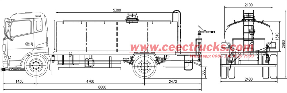Isuzu 10000L water tanker bowser