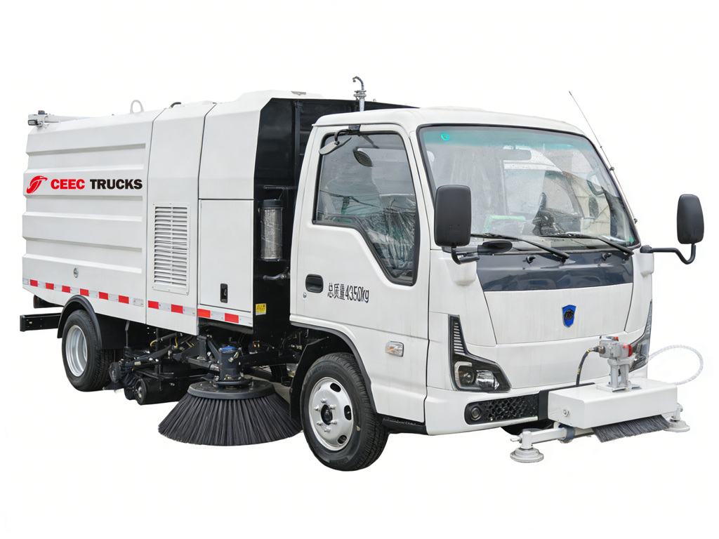 ISUZU road sweeper tanker truck 3+1CBM