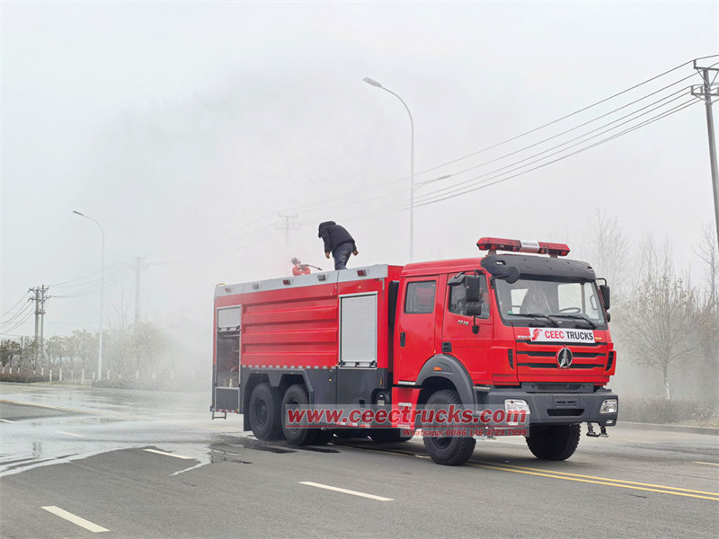 China North Benz 6x4 fire fighting truck