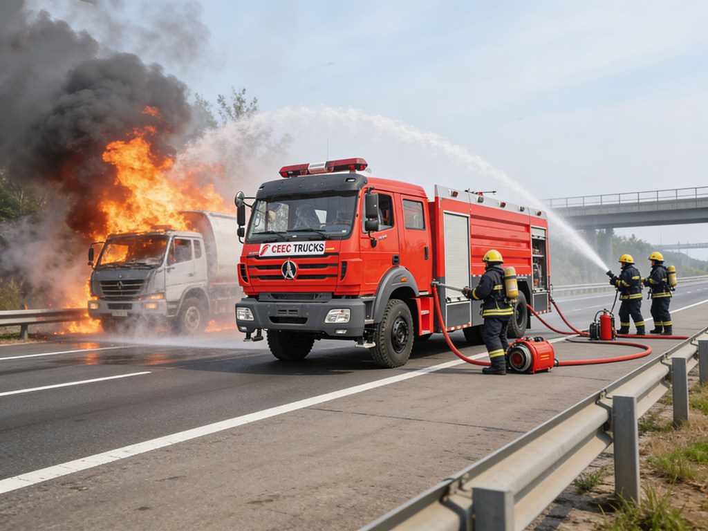 Beiben 2638 fire engine for high speed way rescue