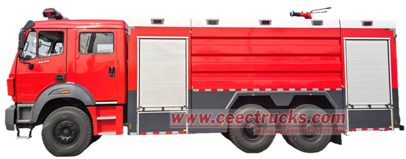 Beiben 2638 fire truck manfuacturer