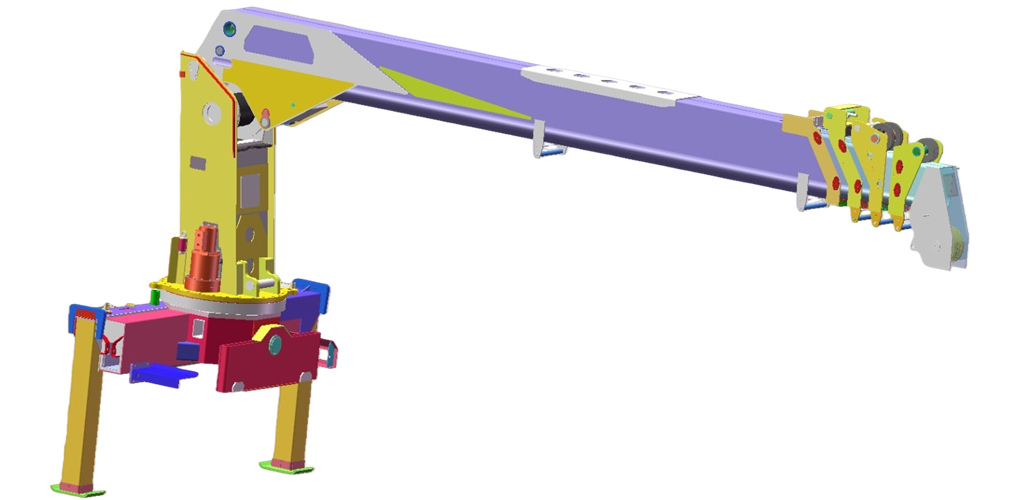 Telescopic boom crane 3D drawing Telescopic boom crane 3D drawing