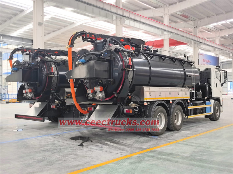 ISUZU 6x4 vacuum truck mouted JUROP PVT400 pump ISUZU 6x4 vacuum truck mouted JUROP PVT400 pump