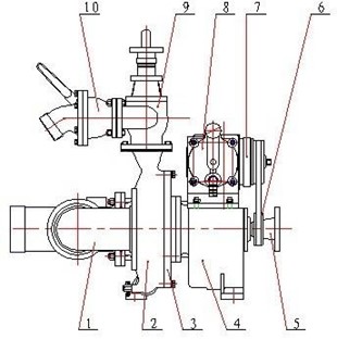technical drawing for fire pump CB10/60