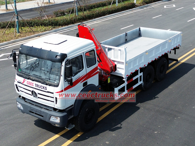 Beiben 6x6 boom crane truck exported to Africa