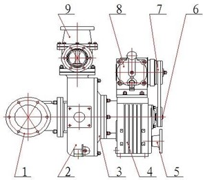 technical drawing for fire pump CB10/60