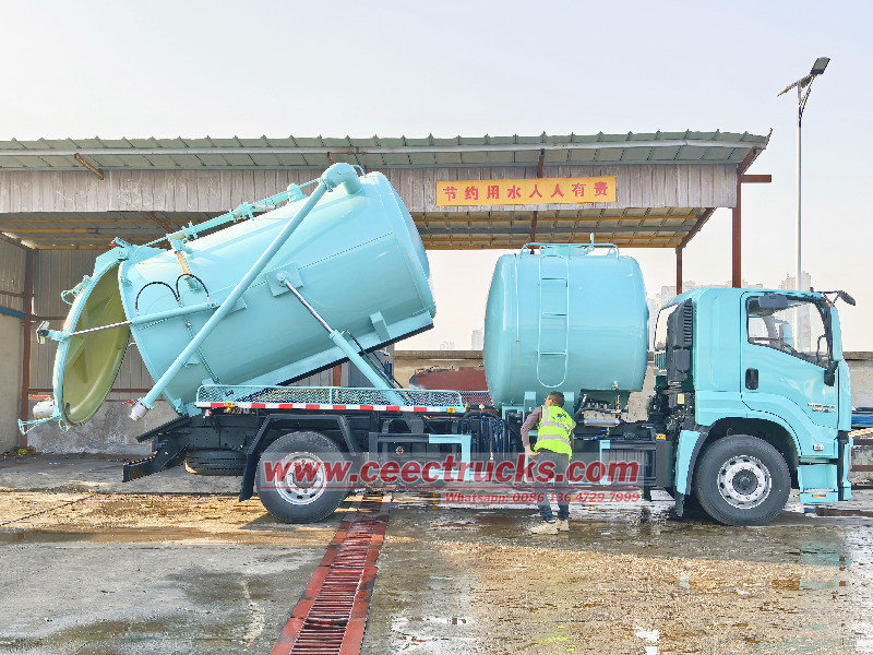 How to use ISUZU combined sewage suction jetting truck