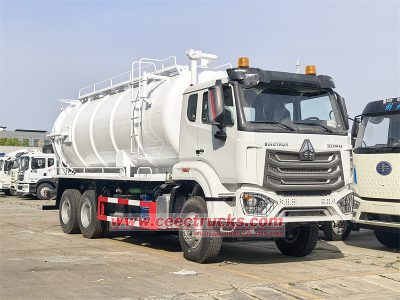 Cote Divoire Howo 22cbm vacuum pumper tank truck