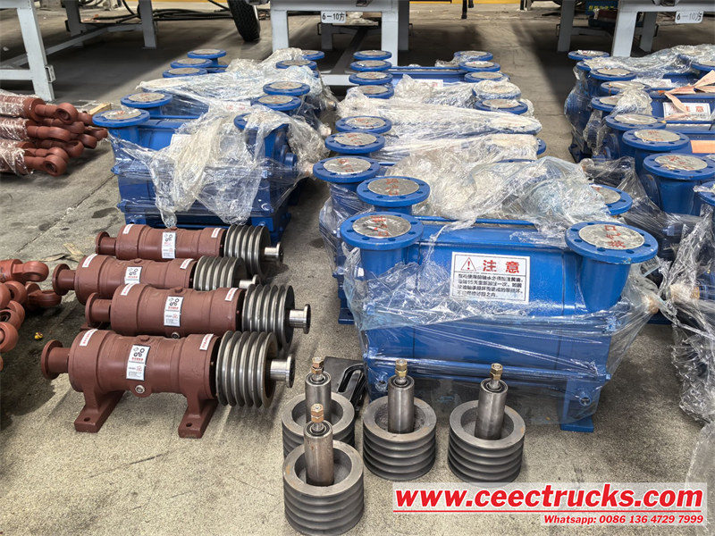 Vacuum pump matched transfer axle