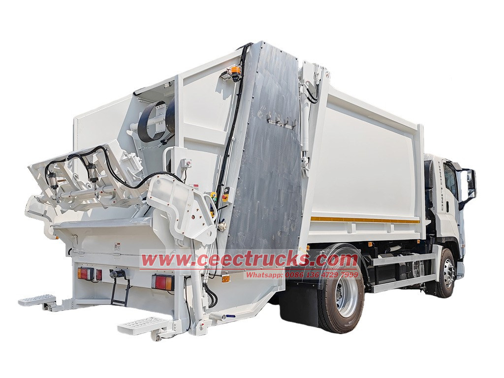 ISUZU rear loader trash compactor truck