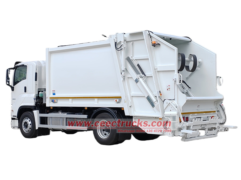 ISUZU Rear loader refuse compactor truck for sale