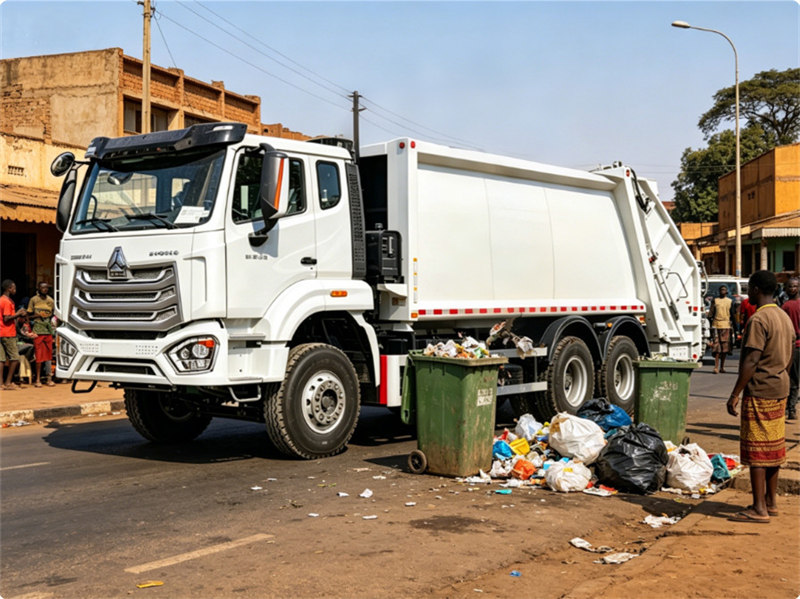 HOWO heavy garbage compactor truck