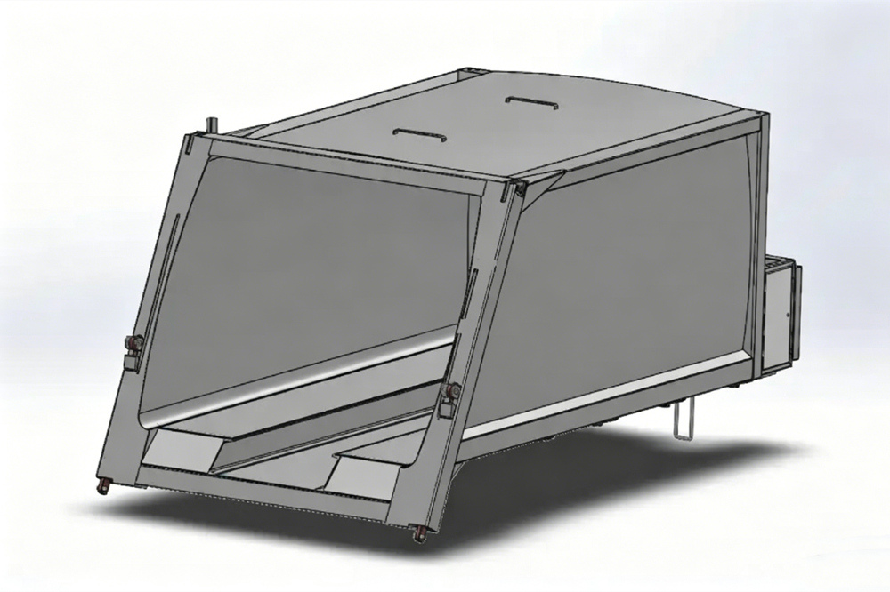 Garbage Compactor Truck structure drawing