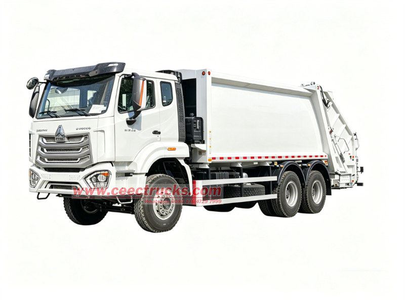  HOWO 20 CBM back loading garbage truck 