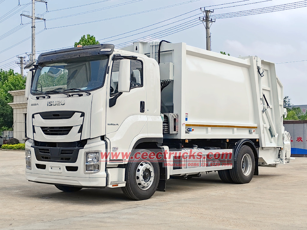 EURO design Isuzu garbage compactor truck