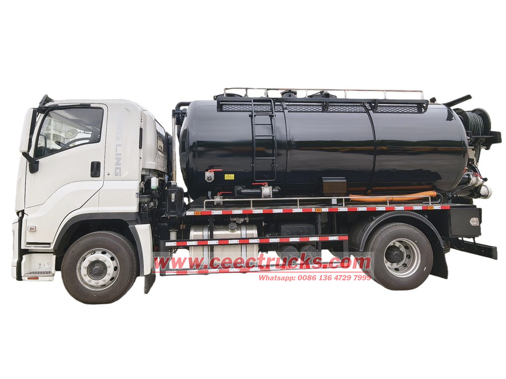 ISUZU 240HP vacuum suction jetting truck