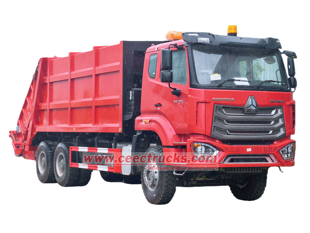 Sinotruk HOWO RHD 371HP rear loader compactor truck