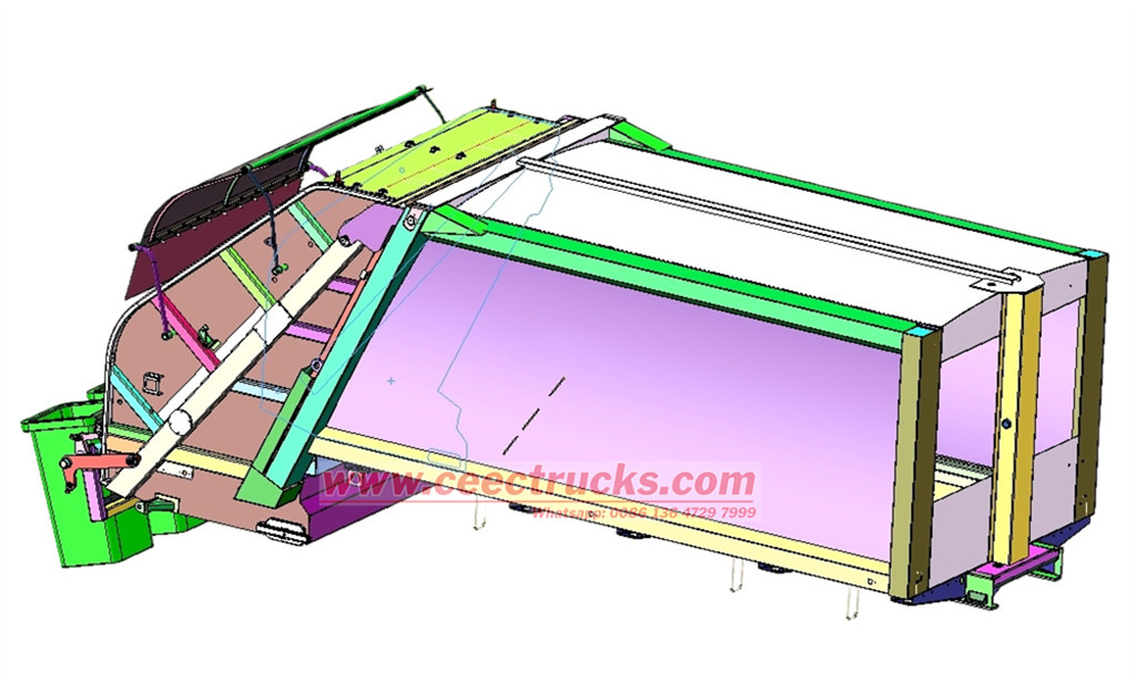 Compactor body superstructure kit 3D drawing