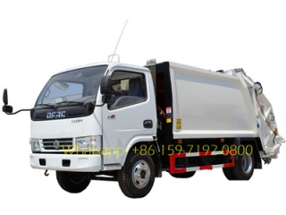 Manufacturer lowest price supply 5 CBM compressed garbage trucks Dongfeng