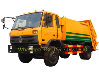 Refuse compactor trucks dongfeng 9 CBM trash compressor