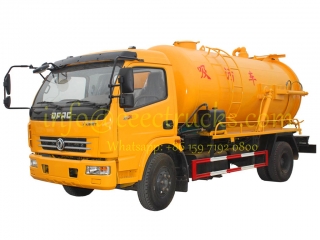 Dongfeng 6000liters vacuum suction tanker truck supplier