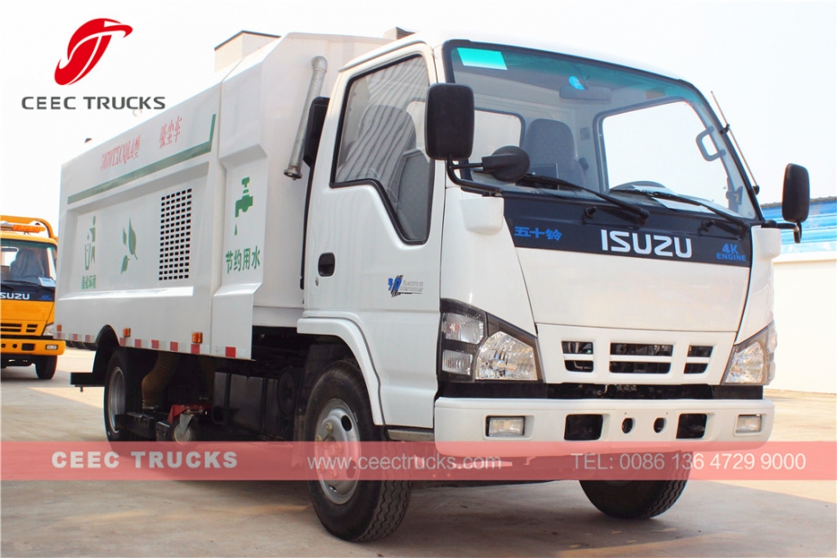 ISUZU 5 CBM vacuum road sweeper truck