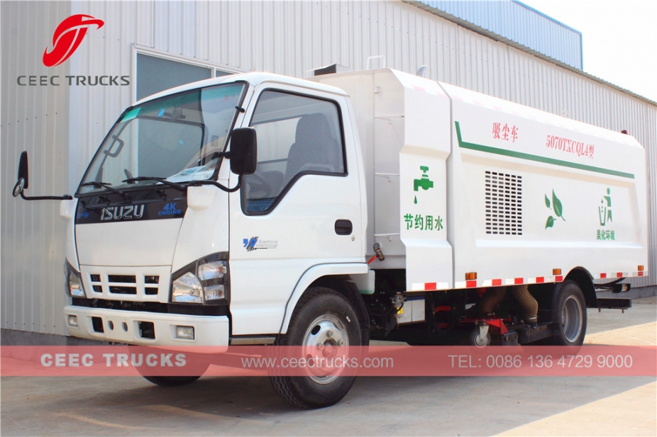 ISUZU 5 CBM vacuum road sweeper truck