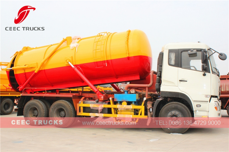 Dongfeng 16CBM vacuum sewage suction tanker truck