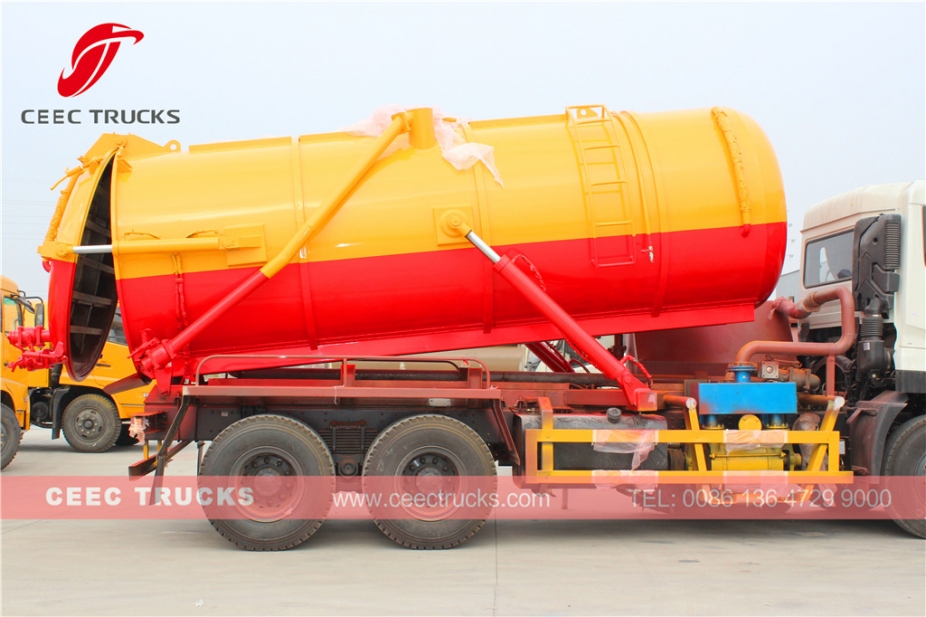 Dongfeng 16CBM vacuum sewage suction tanker truck