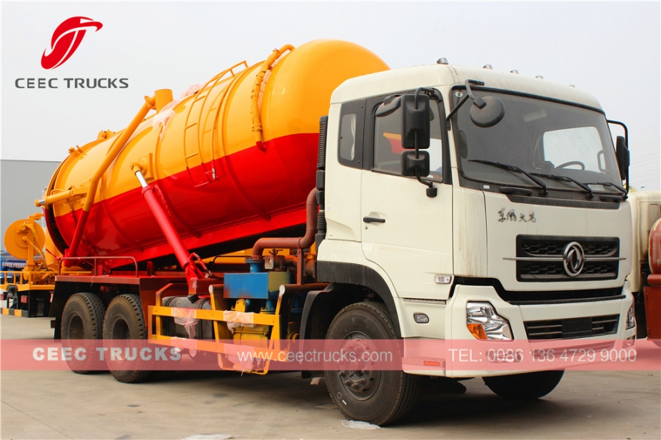 Dongfeng 16CBM vacuum sewage suction tanker truck