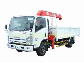 ISUZU 5 Tons crane truck with UNIC boom crane