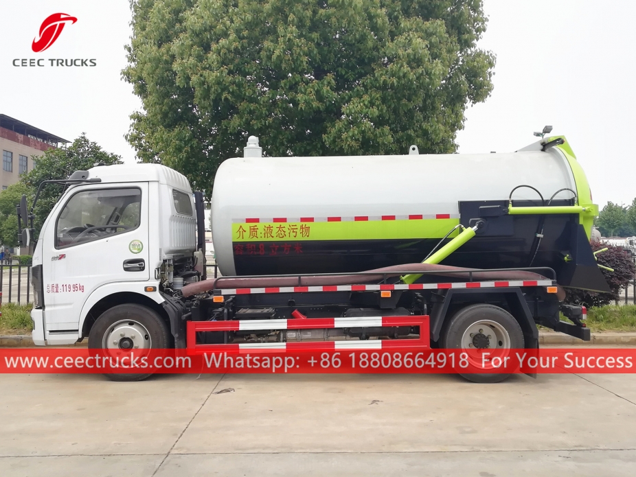 8,000 Litres Vacuum Sewage Suction Truck DONGFENG