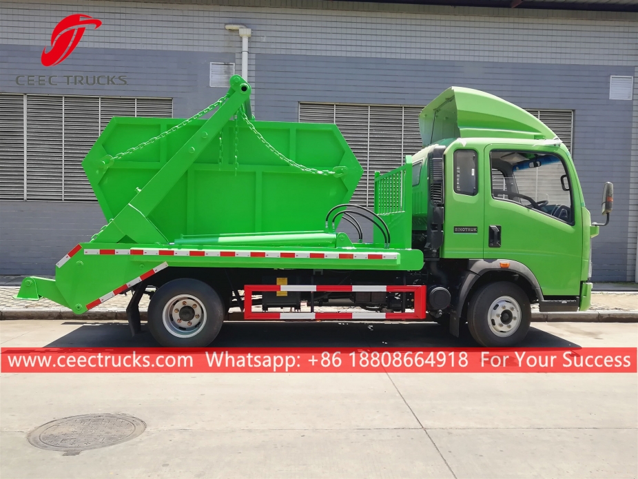 6CBM Swing arm garbage truck HOWO
